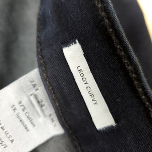 James Jeans Leggy Curvy Crux Double Front Zip Legging in Olefina Size 24 - Picture 10 of 11